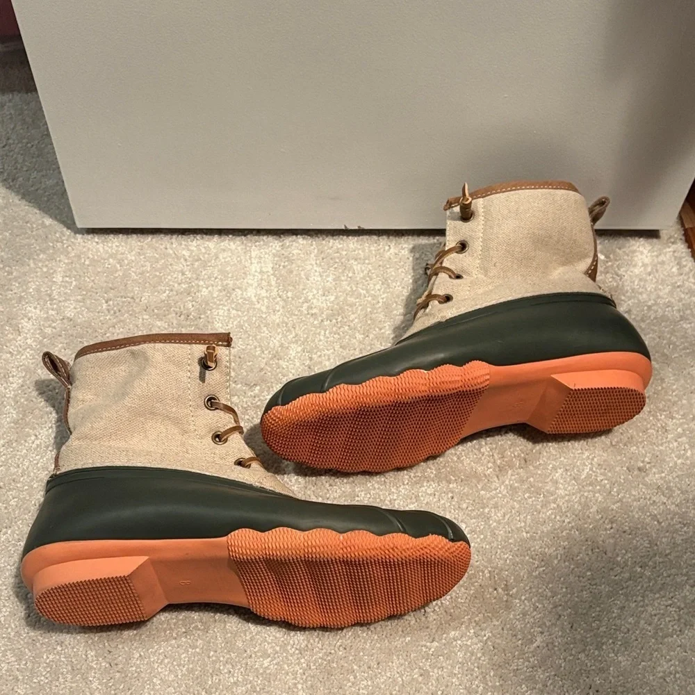 Serra Green and Tan Winter & Rain Boots
